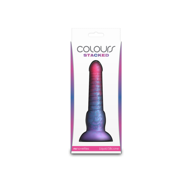 Colours Stacked - 6'' Dildo - Pink/Blue - Pink/Blue 16 cm Fantasy Dildo DONGS