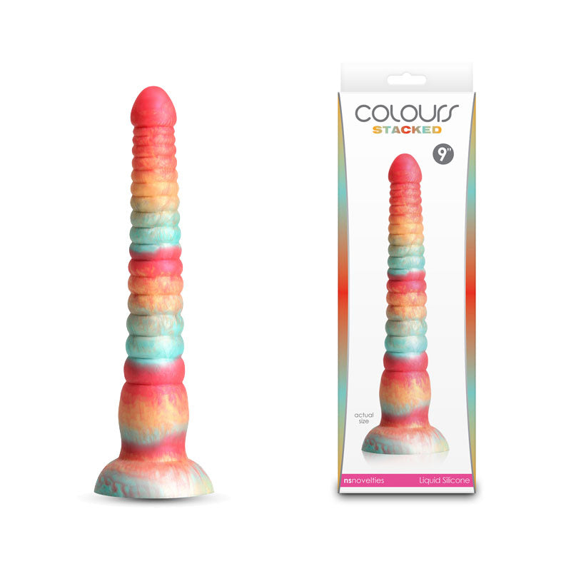 Colours Stacked - 9'' Dildo - Red/Gold - Red/Gold 23 cm Fantasy Dildo Coloured DONGS