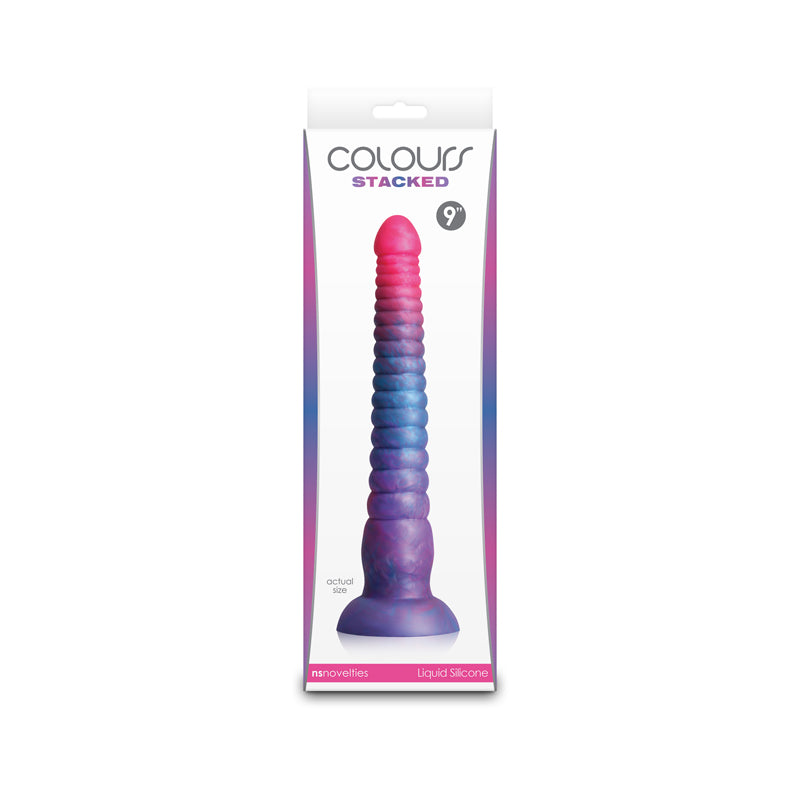 Colours Stacked - 9'' Dildo - Pink/Blue - Pink/Blue 23 cm Fantasy Dildo DONGS