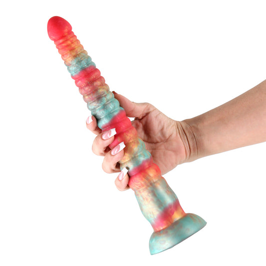 Colours Stacked - 12'' Dildo - Red/Gold - Red/Gold 30.6 cm Fantasy Dildo