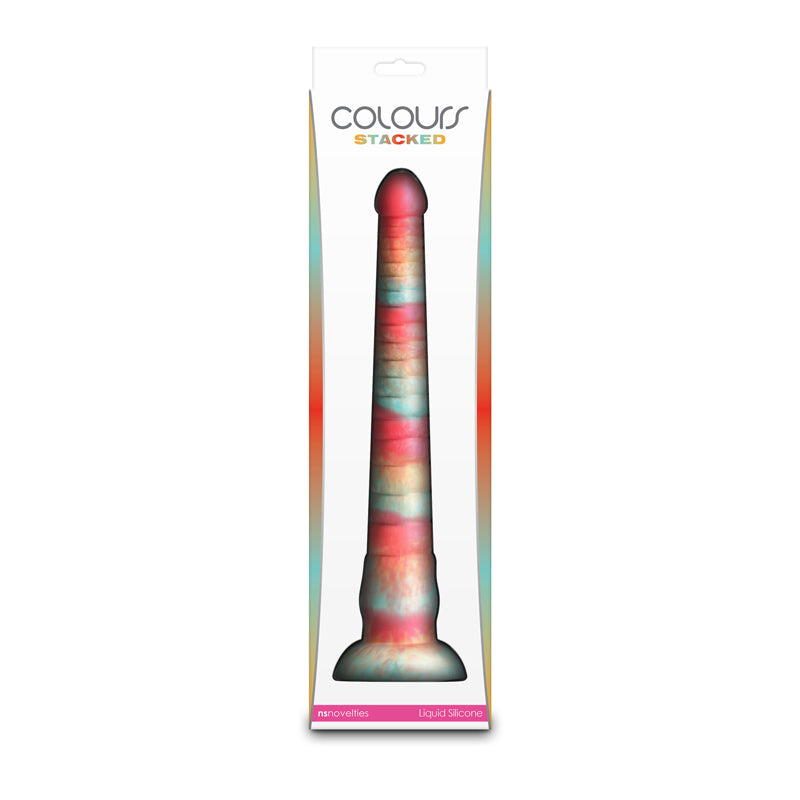 Colours Stacked - 12'' Dildo - Red/Gold - Red/Gold 30.6 cm Fantasy Dildo DONGS