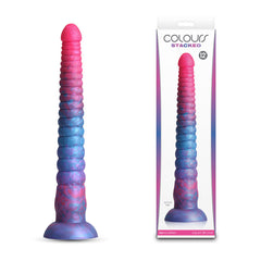 Colours Stacked - 12'' Dildo - Pink/Blue - Pink/Blue 30.6 cm Fantasy Dildo Coloured DONGS