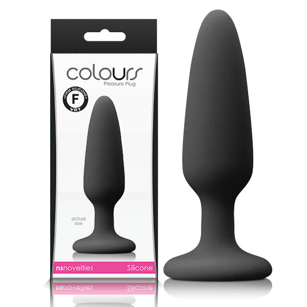 Colours Pleasures (Black) – Small Silicone Butt Plug 8.8cm Insertable Length > Anal Range > Butt Plugs