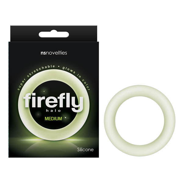 Firefly Halo Glow in Dark Clear Medium Silicone Cock Ring > Cock Ring > Single