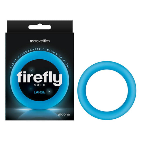 Firefly Halo - Glow In Dark 60 mm Cock Ring - Blue