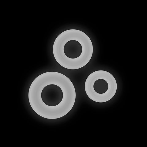 Firefly Bubble Rings Glow in the Dark Cock Rings Set of 3 > Cock Ring > Sets