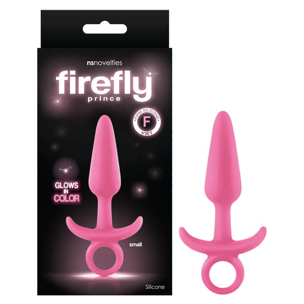 Firefly Prince Glow-in-Dark (10.9 cm) Small Butt Plug with Ring – Stylish Small Butt Plug Pink Pink > Anal Range > Butt Plugs
