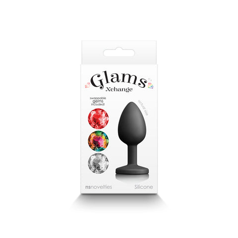 Glams Xchange Small Silicone Butt Plug with Interchangeable Gems > Anal Range > Jewel Butt Plugs