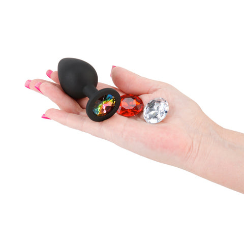 Glams Xchange Medium Butt Plug with Interchangeable Gems > Anal Range > Jewel Butt Plugs
