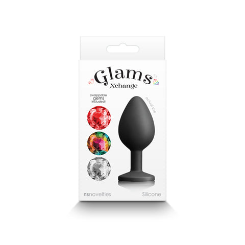 Glams Xchange Medium Butt Plug with Interchangeable Gems > Anal Range > Jewel Butt Plugs