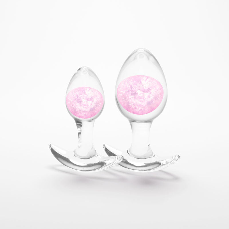 Glams Cosmic 2 Piece Kit (Clear) – Body-Safe Silicone Butt Plug Set Secondary image