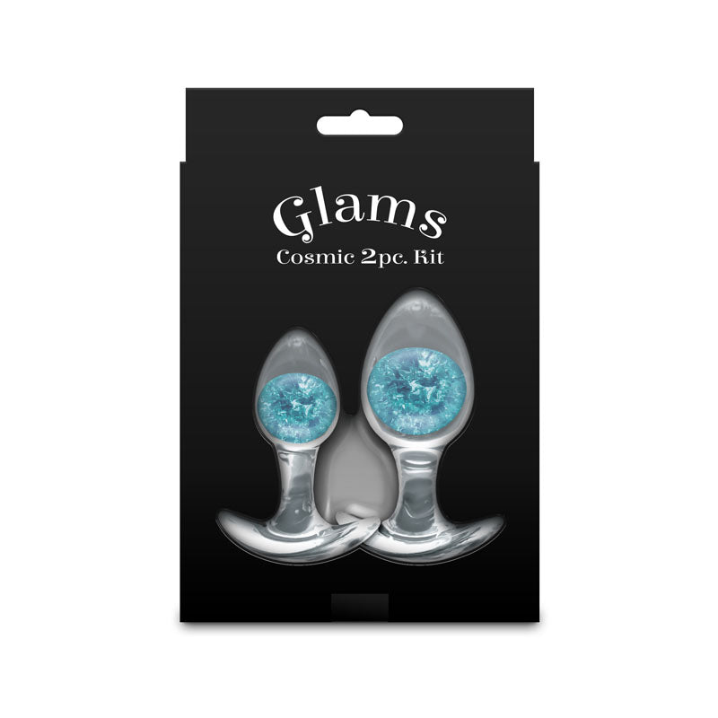 Glams Cosmic 2-Piece Trainer Kit (Clear) – Body-Safe Silicone Butt Plug Set > Anal Range > Butt Plug Kits