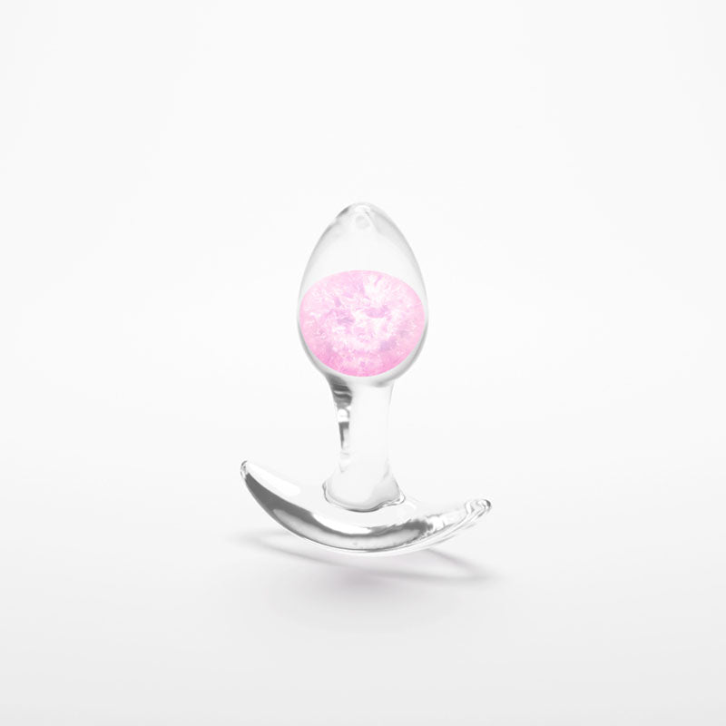 Glams Cosmic (Clear) – Small Sparkly Liquid Silicone Butt Plug 8.1 cm > Anal Range > Butt Plugs
