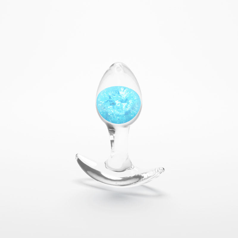 Glams Cosmic (Clear) – Small Sparkly Liquid Silicone Butt Plug 8.1 cm > Anal Range > Butt Plugs