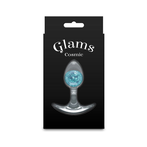 Glams Cosmic (Clear) – Small Sparkly Liquid Silicone Butt Plug 8.1 cm Butt Plugs