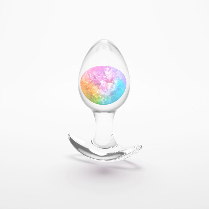 Glams Cosmic (Clear Rainbow) – Medium Small Butt Plug 9.5 cm Butt Plugs