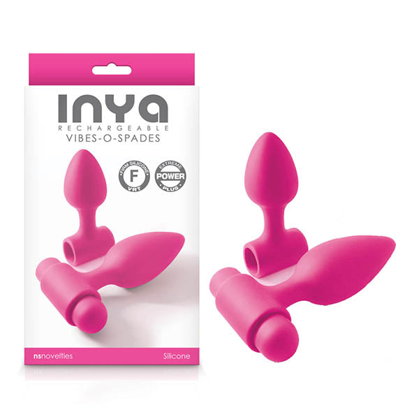 INYA Vibes-O-Spades (Pink) – Water-Resistant Mini Vibrating Butt Plug Set Secondary image