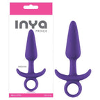 Inya Prince Medium 13 cm Silicone Butt Plug with Ring Pull Purple > Anal Range > Butt Plugs