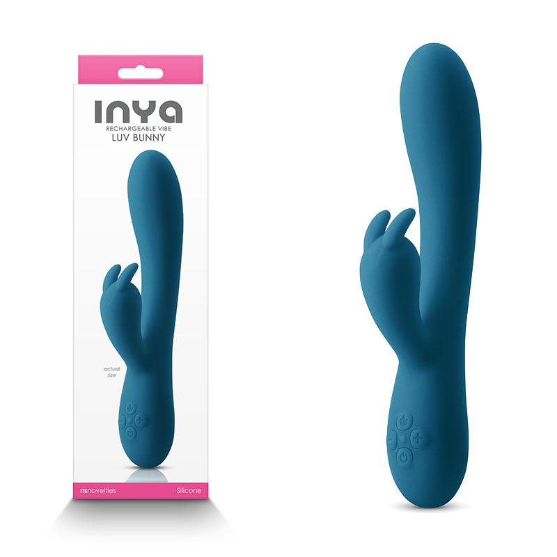 INYA Luv Bunny - Dark Teal - Dark Teal 20.2 cm USB Rechargeable Rabbit Vibrator