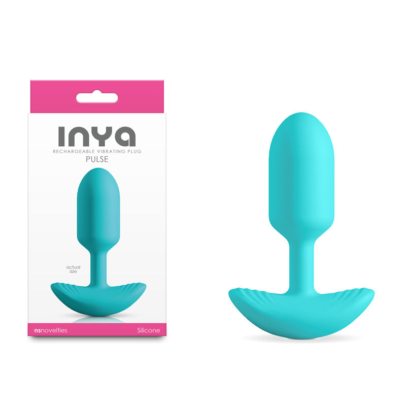 INYA Pulse – Waterproof 11 cm USB Rechargeable Vibrating Butt Plug Teal > Anal Range > Vibrating Butt Plugs
