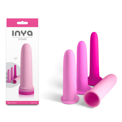 Inya Gliders (Pink) – Silicone Dilator Set with Stackable Sleeves Pink > Sex Toys > Dilators