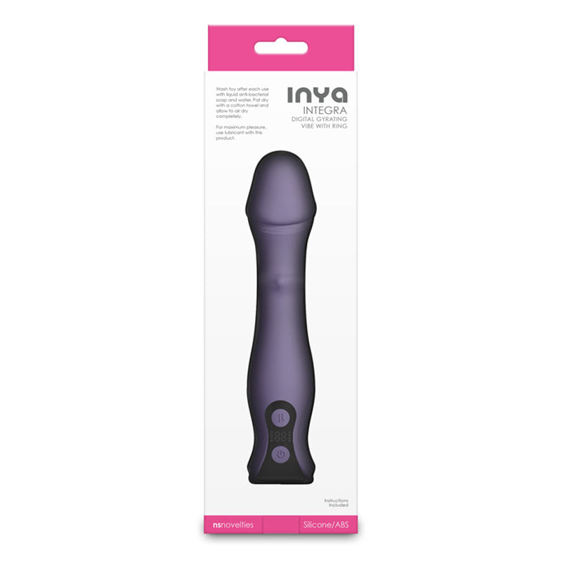 INYA Integra (Gray) – USB Rechargeable Vibrator with Sliding Ring Shaft 18.2 cm VIBRATORS
