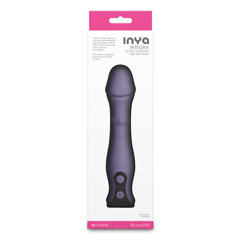 INYA Integra (Gray) – USB Rechargeable Vibrator with Sliding Ring Shaft 18.2 cm VIBRATORS