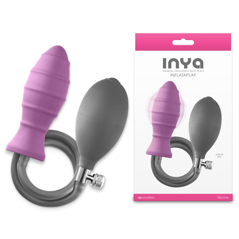 INYA InflataPlay – Waterproof 10.5 cm Inflatable Butt Plug Pink > Anal Range > Tunnel and Stretchers Main image