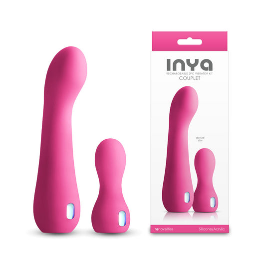 INYA Couplet - - USB Rechargeable Vibrators - Set of 2 Sizes Pink VIBRATORS