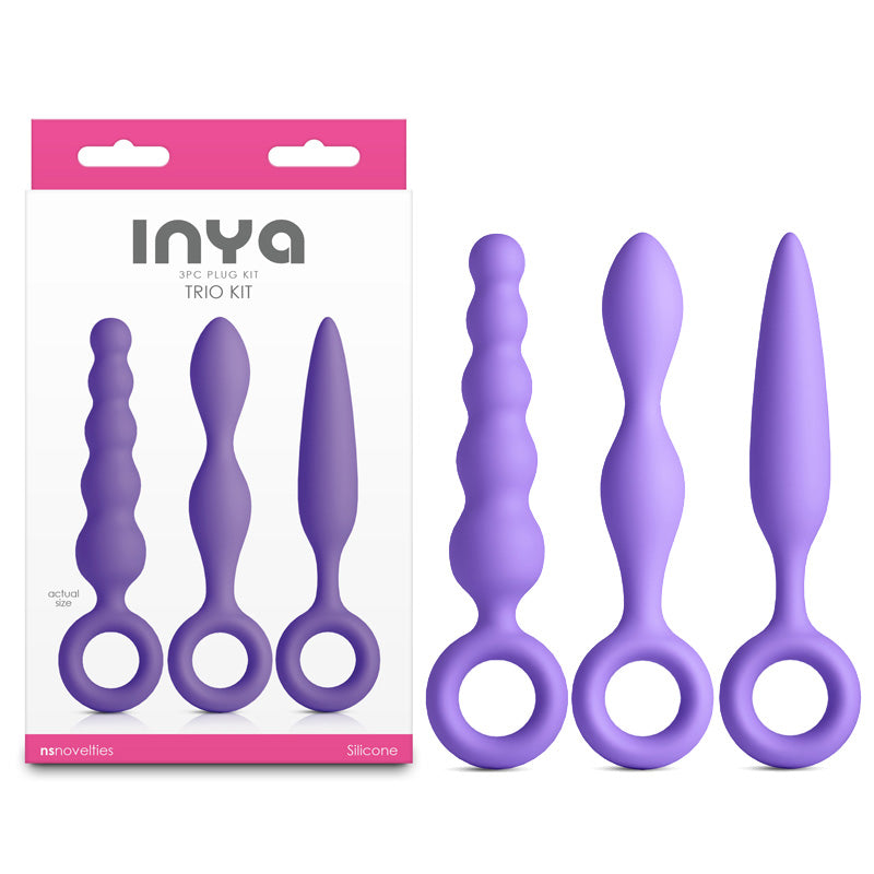 INYA Trio Kit – Silicone Anal Plug Set of 3 Purple > Anal Range > Butt Plug Kits Main image
