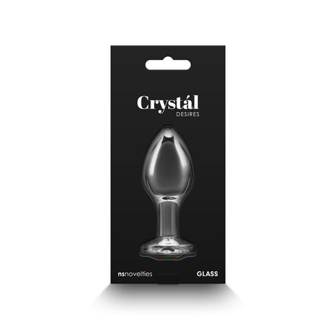 Crystal Desires Rainbow Gem Medium Glass Butt Plug 8.4 cm GLASS TOYS