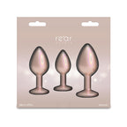 Rear Assets Trainer Kit – Set of 3 Chrome-Plated Butt Plugs in Graduated Sizes > Anal Range > Jewel Butt Plugs