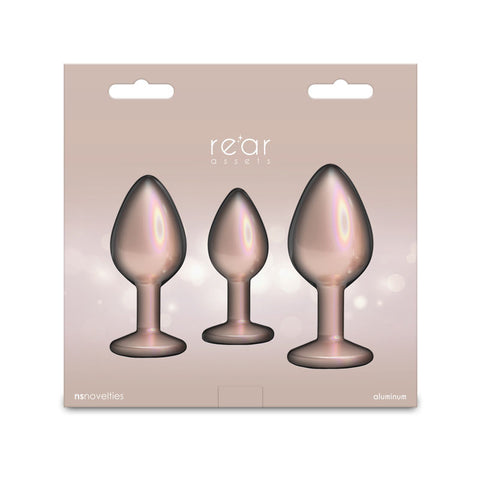 Rear Assets Trainer Kit (Iridescent Champagne) – Metallic Butt Plug Set of 3 Sizes > Anal Range > Butt Plug Kits