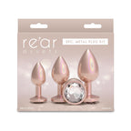 Rear Assets Trainer Kit – Set of 3 Chrome-Plated Butt Plugs in Graduated Sizes > Anal Range > Jewel Butt Plugs