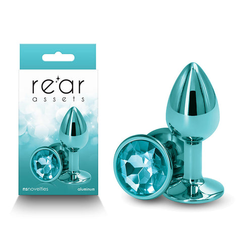 Rear Assets - Small - Teal Anal Toy 7.1cm x 3.2cm Teal > Anal Range > Jewel Butt Plugs