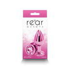 Rear Assets Medium Pink 8.2 cm Metal Butt Plug with Gem Base > Anal Range > Jewel Butt Plugs