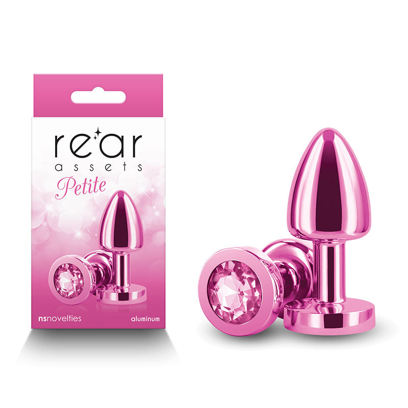 Rear Assets Petite -  -  6 cm Metal Butt Plug with  Round Gem Base