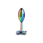 Rear Assets Clover 9.2 cm Multicoloured Metallic Butt Plug > Anal Range > Butt Plugs