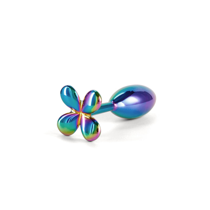 Rear Assets Clover 9.2 cm Multicoloured Metallic Butt Plug > Anal Range > Butt Plugs
