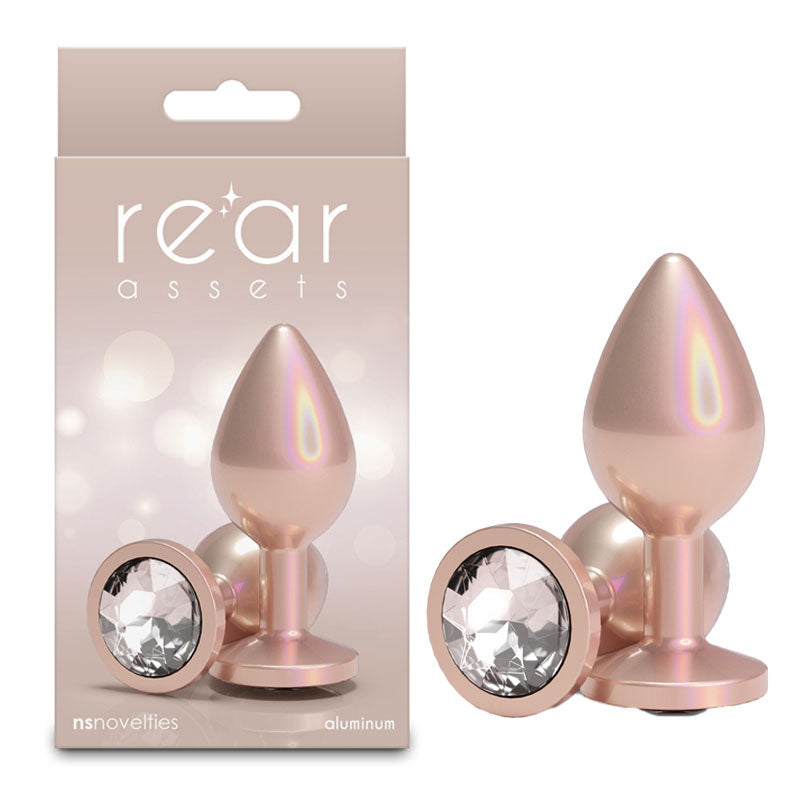 Rear Assets Iridescent Champagne Medium – Lightweight Butt Plug > Anal Range > Butt Plugs