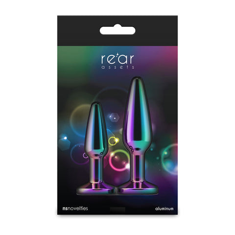Rear Assets Tapered Trainer Kit (Multicolor) – Lightweight Chrome-Plated Aluminium Butt Plug Set of 2 Sizes > Anal Range > Butt Plug Kits
