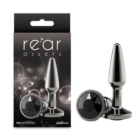 Rear Assets Tapered Small (Gunmetal Black) – Lightweight Butt Plug Black Butt Plugs