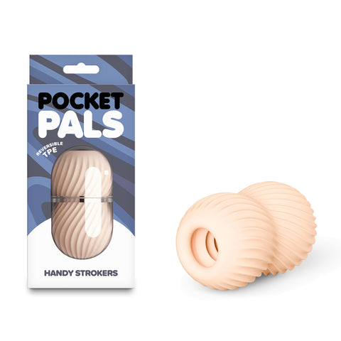 Pocket Pals Misty White – Compact Reversible TPE Stroker White > Sex Toys For Men > Masturbators Cup