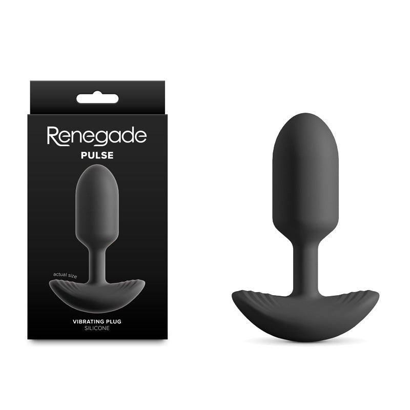 Renegade Pulse – Waterproof USB Rechargeable 11 cm Vibrating Butt Plug Black > Anal Range > Vibrating Butt Plugs