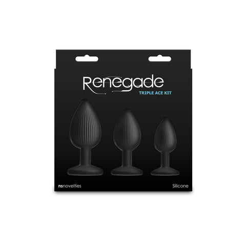 Renegade Triple Ace Kit - Butt Plugs - Set of 3 Sizes > Anal Range > Butt Plug Kits