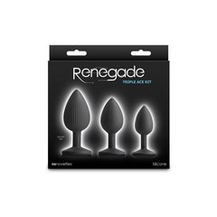 Renegade Triple Ace Kit - - Butt Plugs - Set of 3 Sizes Black ANAL TOYS
