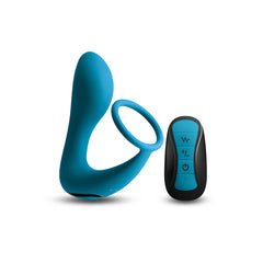 Renegade Slingshot II -  Teal - Anal Plug with Cock Ring & Remote