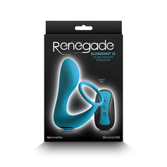 Renegade Slingshot II -  Teal - Anal Plug with Cock Ring & Remote