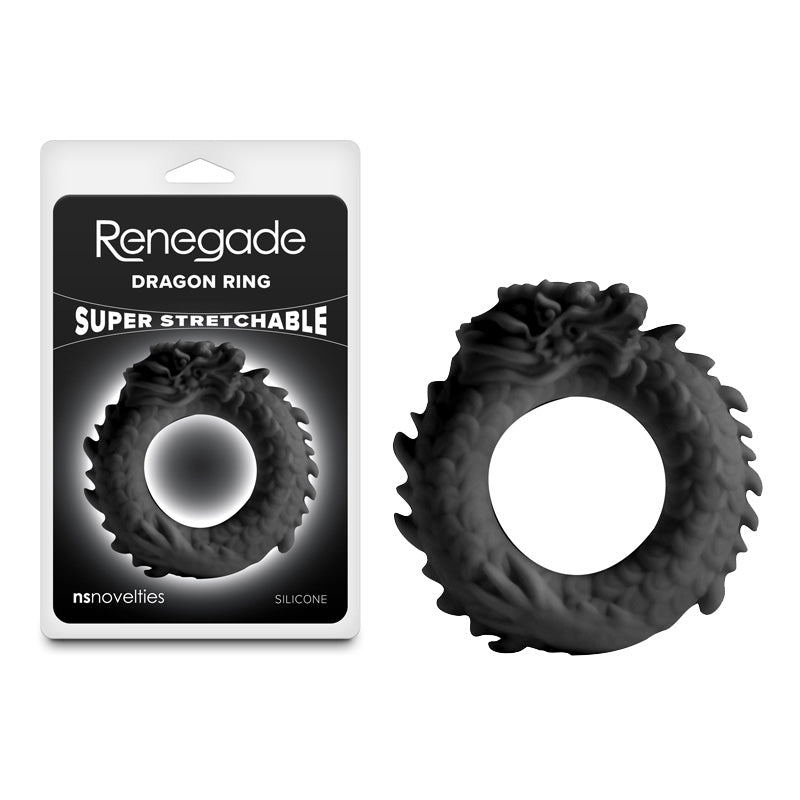 Renegade Dragon Ring – Stretchy Silicone Cock Ring Black > Cock Ring > Single Main image