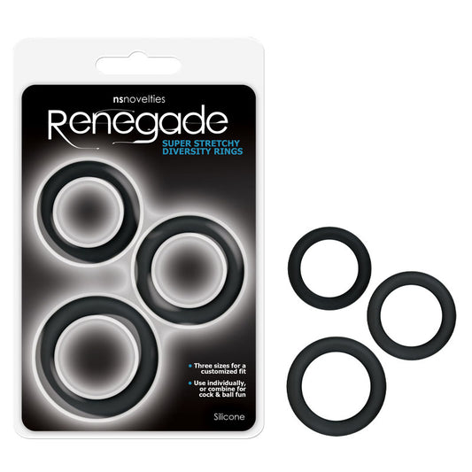 Renegade Diversity Rings -  Cock Rings - Set of 3 Sizes